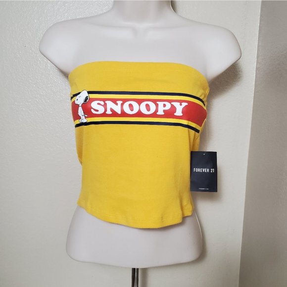 NWT Forever 21 Peanuts Snoopy Bandeau Top - Picture 3 of 4